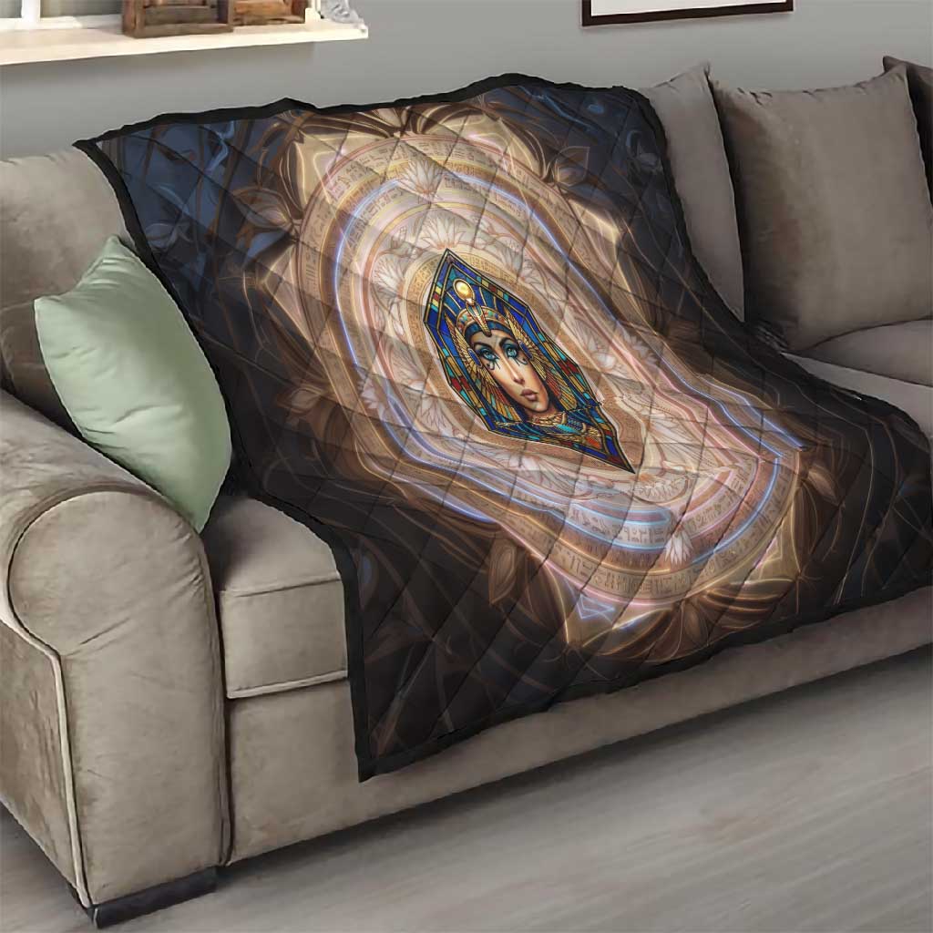 Isis Quilt with Falcon Symbol and Sacred Geometry in Egyptian