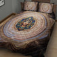 Isis Quilt Bed Set with Falcon Symbol and Sacred Geometry in Egyptian
