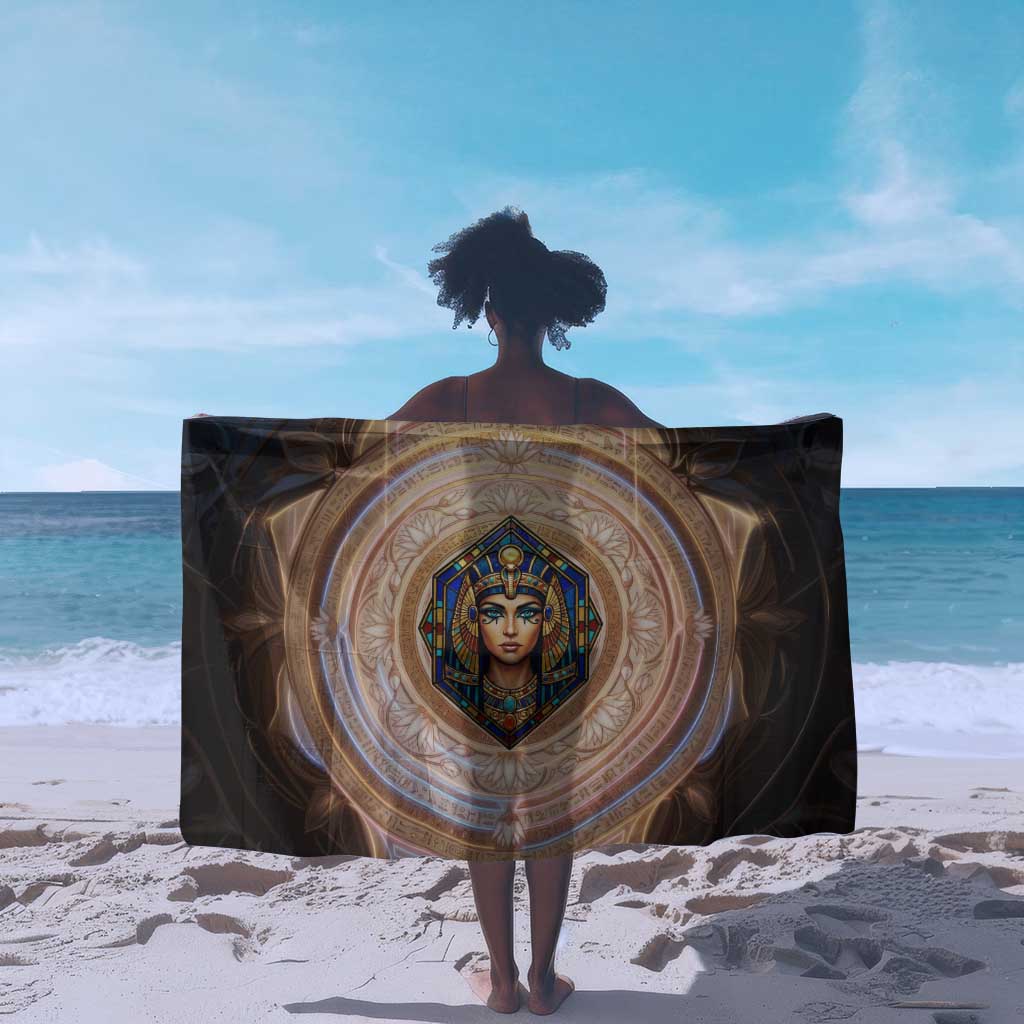 Isis Sarong with Falcon Symbol and Sacred Geometry in Egyptian