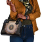 Isis Shoulder Handbag with Falcon Symbol and Sacred Geometry in Egyptian