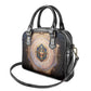Isis Shoulder Handbag with Falcon Symbol and Sacred Geometry in Egyptian
