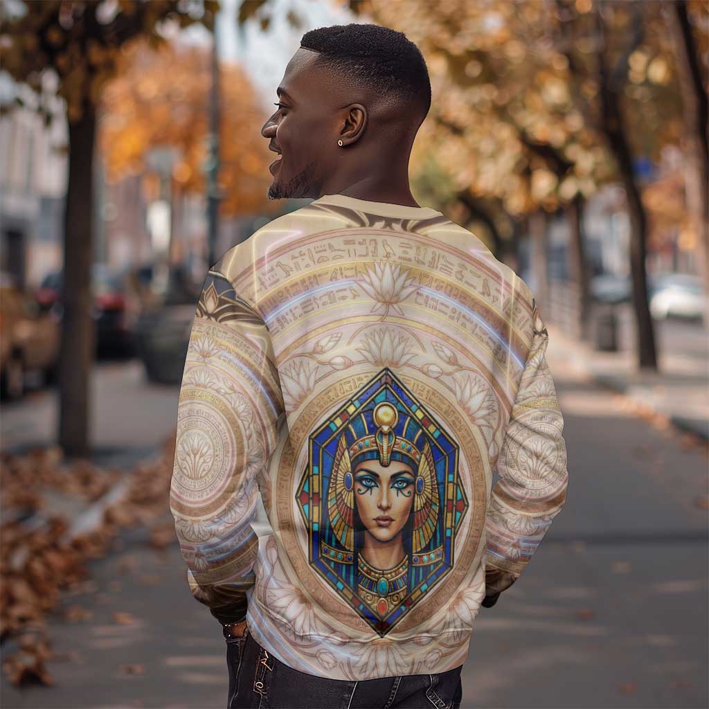 Isis Sweatshirt with Falcon Symbol and Sacred Geometry in Egyptian