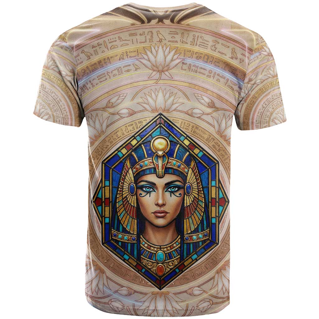 Isis T shirt with Falcon Symbol and Sacred Geometry in Egyptian