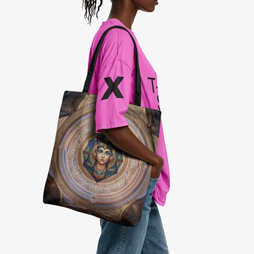 Isis Tote Bag with Falcon Symbol and Sacred Geometry in Egyptian