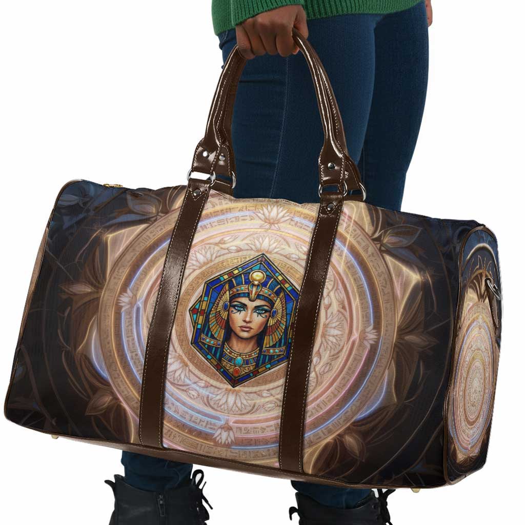 Isis Travel Bag with Falcon Symbol and Sacred Geometry in Egyptian