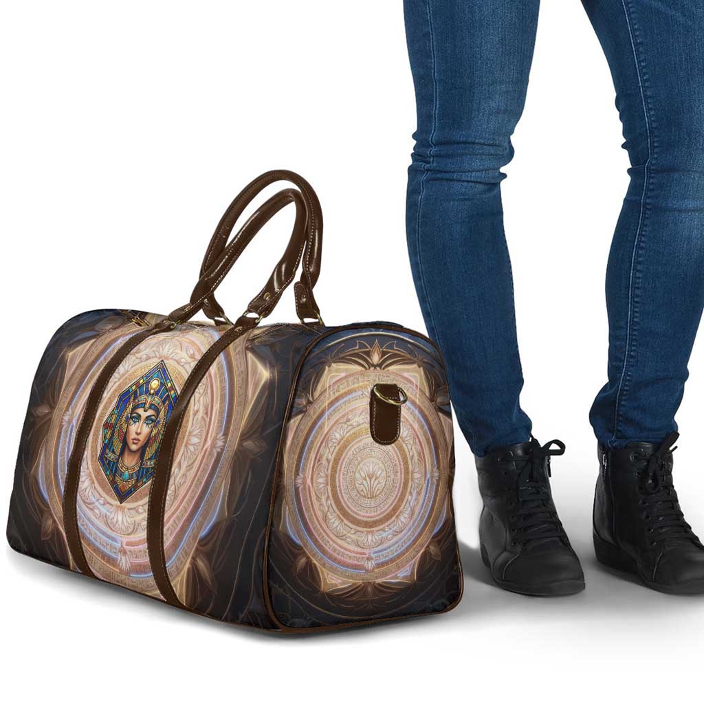 Isis Travel Bag with Falcon Symbol and Sacred Geometry in Egyptian