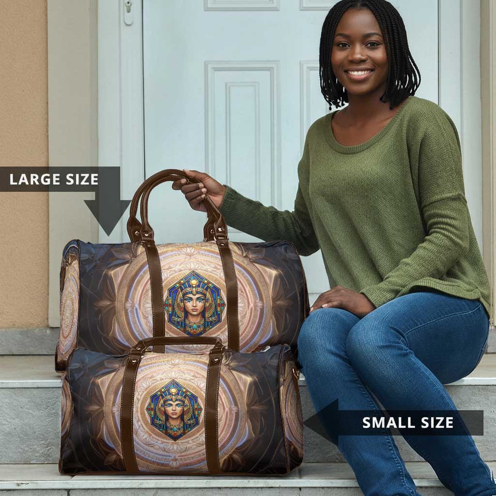 Isis Travel Bag with Falcon Symbol and Sacred Geometry in Egyptian