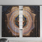 Isis Window Curtain with Falcon Symbol and Sacred Geometry in Egyptian