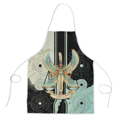 Ma’at Feather Egyptian Apron with Scales Symbolizing Truth and Cosmic Balance