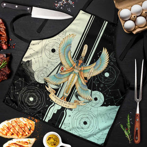 Ma’at Feather Egyptian Apron with Scales Symbolizing Truth and Cosmic Balance