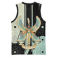 Ma’at Feather Egyptian Basketball Jersey with Scales Symbolizing Truth and Cosmic Balance