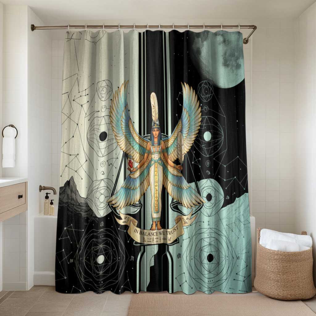 Ma’at Feather Egyptian Bathroom Set with Scales Symbolizing Truth and Cosmic Balance
