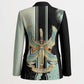 Ma’at Feather Egyptian Blazer with Scales Symbolizing Truth and Cosmic Balance