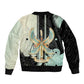 Ma’at Feather Egyptian Bomber Jacket with Scales Symbolizing Truth and Cosmic Balance