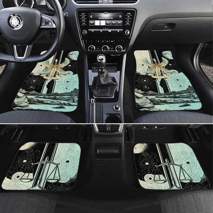 Ma’at Feather Egyptian Car Mats with Scales Symbolizing Truth and Cosmic Balance