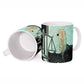 Ma’at Feather Egyptian Ceramic Mug with Scales Symbolizing Truth and Cosmic Balance