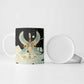 Ma’at Feather Egyptian Ceramic Mug with Scales Symbolizing Truth and Cosmic Balance