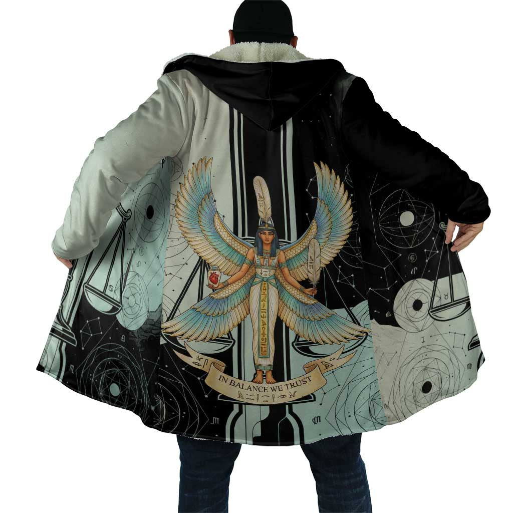 Ma’at Feather Egyptian Cloak with Scales Symbolizing Truth and Cosmic Balance