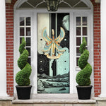 Ma’at Feather Egyptian Door Cover with Scales Symbolizing Truth and Cosmic Balance
