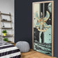 Ma’at Feather Egyptian Door Cover with Scales Symbolizing Truth and Cosmic Balance