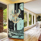 Ma’at Feather Egyptian Door Cover with Scales Symbolizing Truth and Cosmic Balance