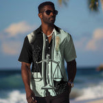 Ma’at Feather Egyptian Hawaiian Shirt with Scales Symbolizing Truth and Cosmic Balance