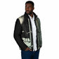 Ma’at Feather Egyptian Padded Jacket with Scales Symbolizing Truth and Cosmic Balance