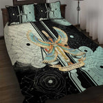 Ma’at Feather Egyptian Quilt Bed Set with Scales Symbolizing Truth and Cosmic Balance