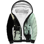 Ma’at Feather Egyptian Sherpa Hoodie with Scales Symbolizing Truth and Cosmic Balance