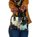 Ma’at Feather Egyptian Shoulder Handbag with Scales Symbolizing Truth and Cosmic Balance
