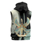 Ma’at Feather Egyptian Sleeveless Hoodie with Scales Symbolizing Truth and Cosmic Balance
