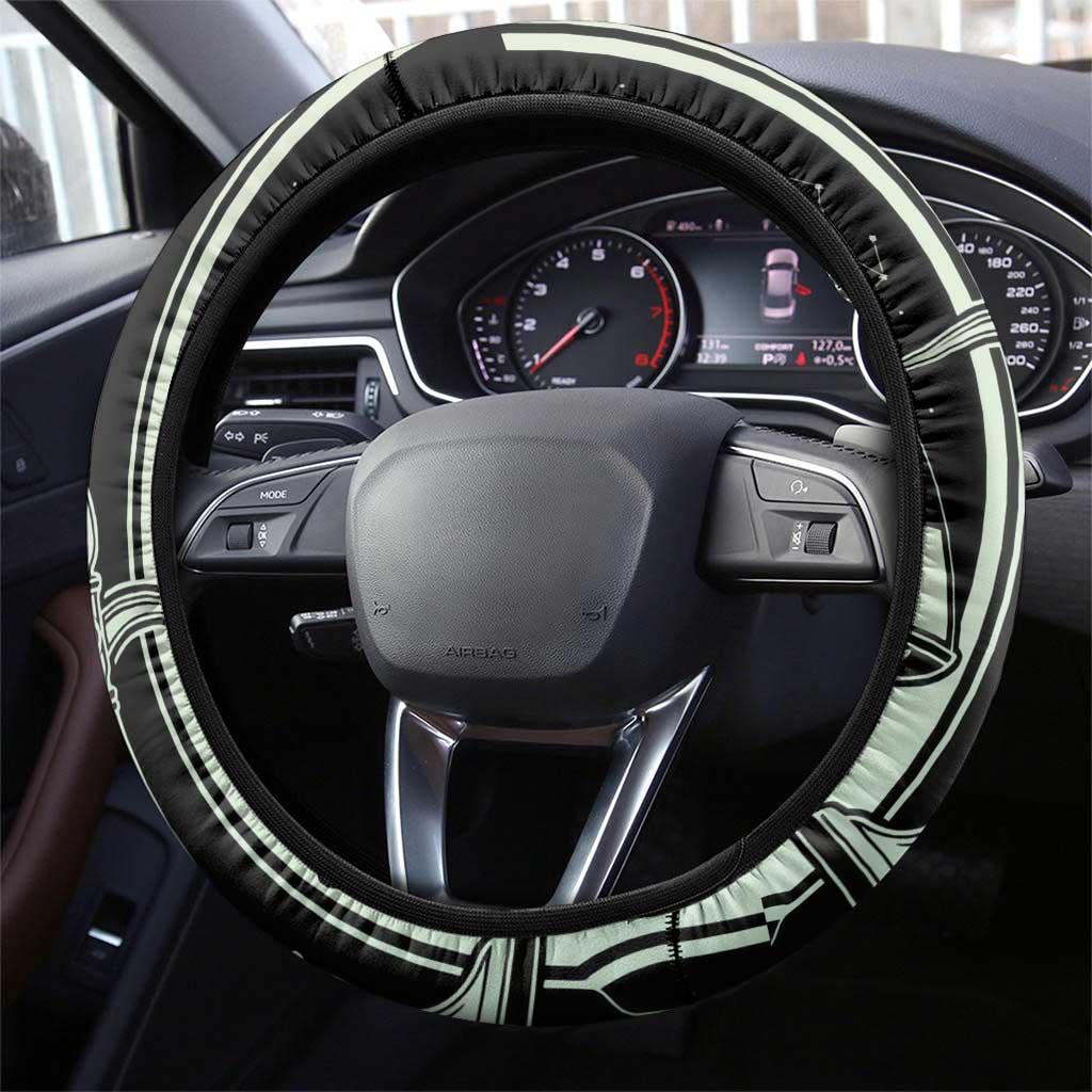 Ma’at Feather Egyptian Steering Wheel Cover with Scales Symbolizing Truth and Cosmic Balance