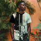 Ma’at Feather Egyptian T shirt with Scales Symbolizing Truth and Cosmic Balance