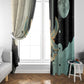 Ma’at Feather Egyptian Window Curtain with Scales Symbolizing Truth and Cosmic Balance