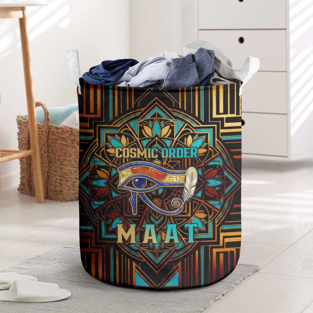 Ma’at Eye of Horus Laundry Basket Egyptian Feather Celebrating Truth