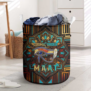 Ma’at Eye of Horus Laundry Basket Egyptian Feather Celebrating Truth