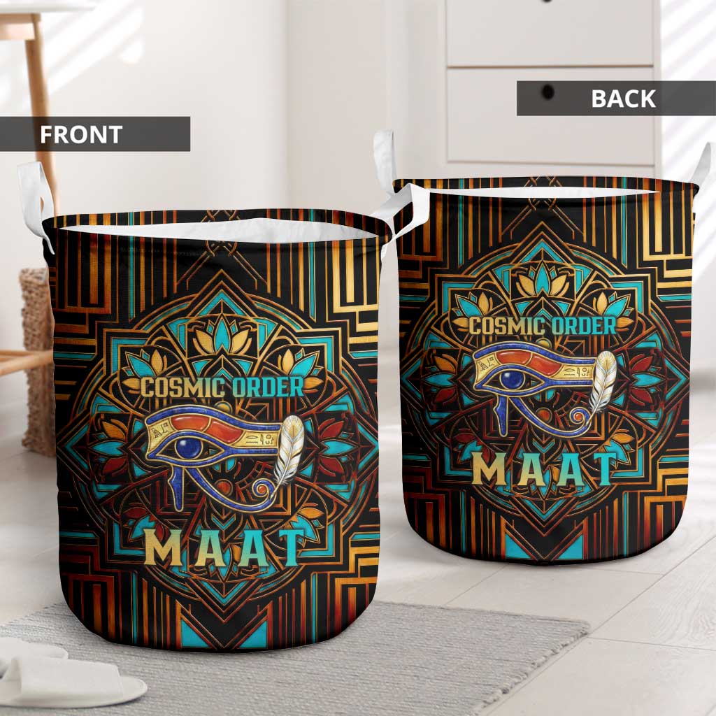 Ma’at Eye of Horus Laundry Basket Egyptian Feather Celebrating Truth