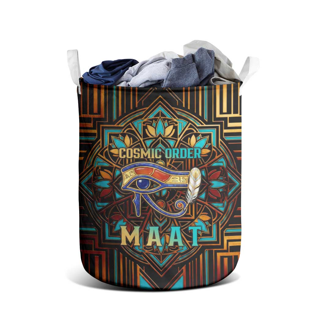 Ma’at Eye of Horus Laundry Basket Egyptian Feather Celebrating Truth