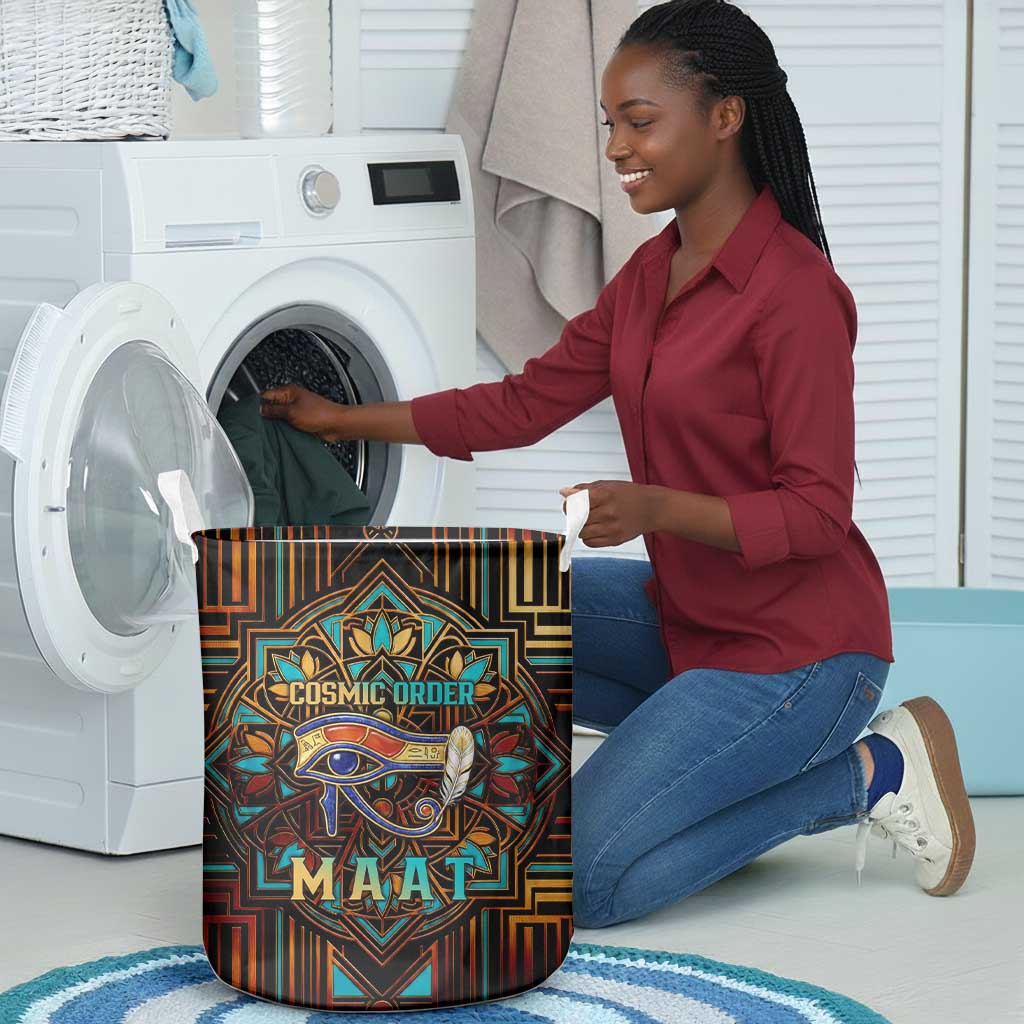 Ma’at Eye of Horus Laundry Basket Egyptian Feather Celebrating Truth