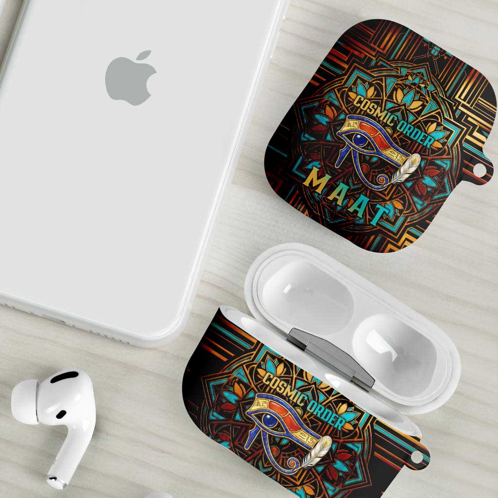 Ma’at Eye of Horus AirPods Case Egyptian Feather Celebrating Truth