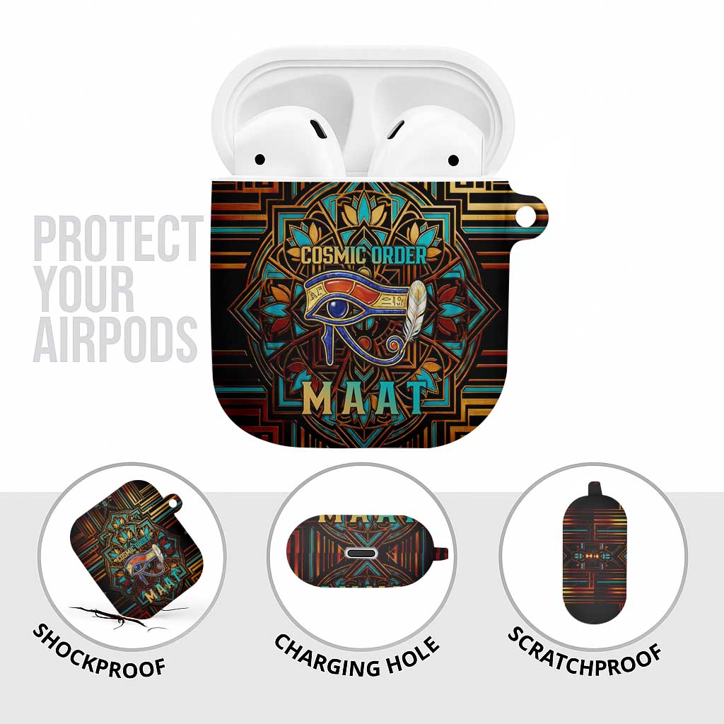 Ma’at Eye of Horus AirPods Case Egyptian Feather Celebrating Truth