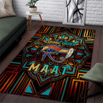 Ma’at Eye of Horus Area Rug Egyptian Feather Celebrating Truth