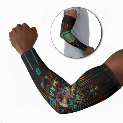 Ma’at Eye of Horus Arm Sleeves Egyptian Feather Celebrating Truth
