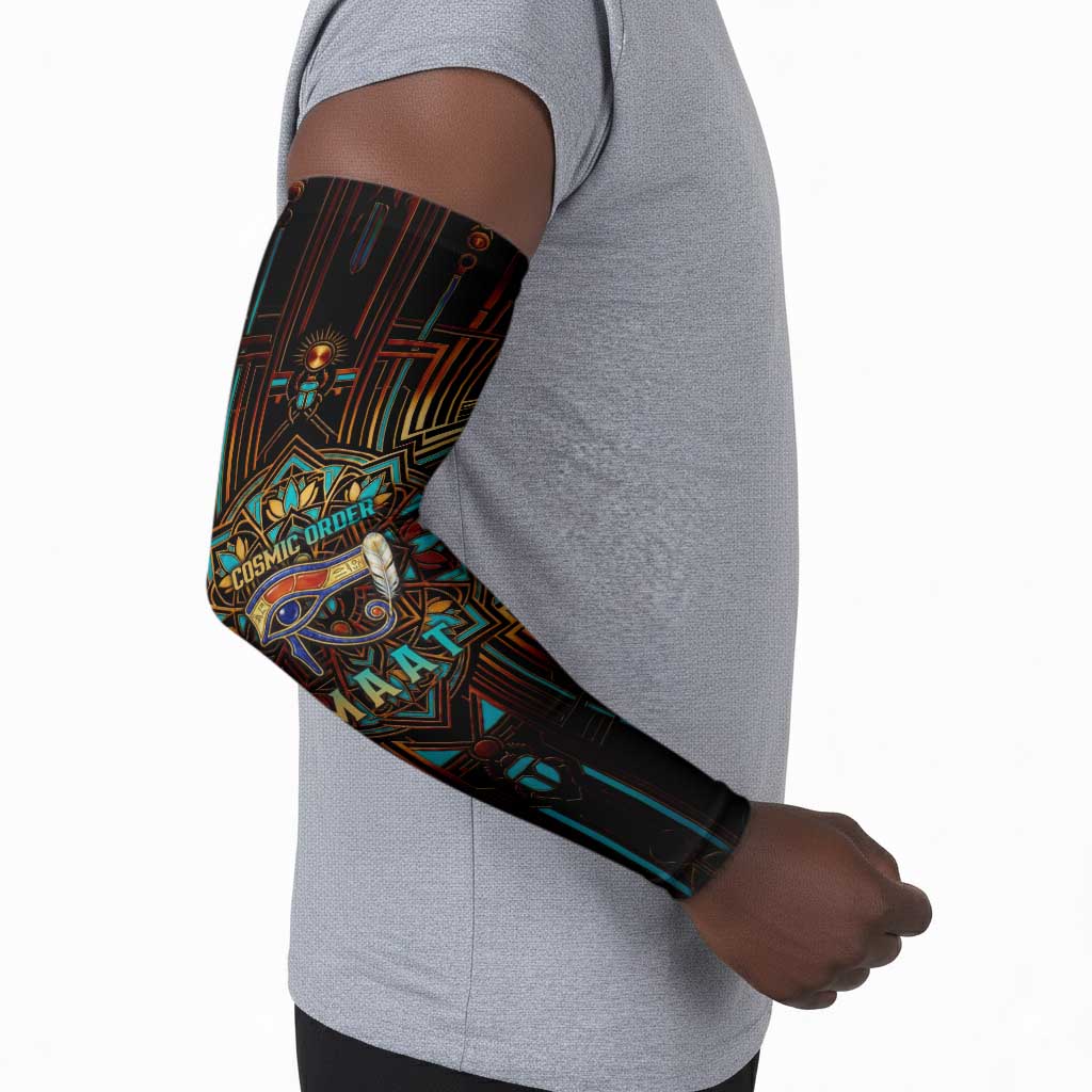 Ma’at Eye of Horus Arm Sleeves Egyptian Feather Celebrating Truth