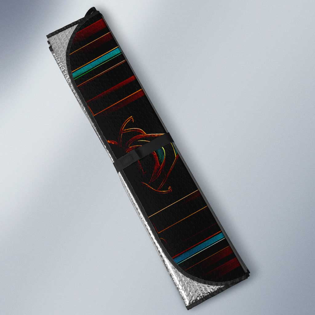 Ma’at Eye of Horus Auto Sun Shade Egyptian Feather Celebrating Truth