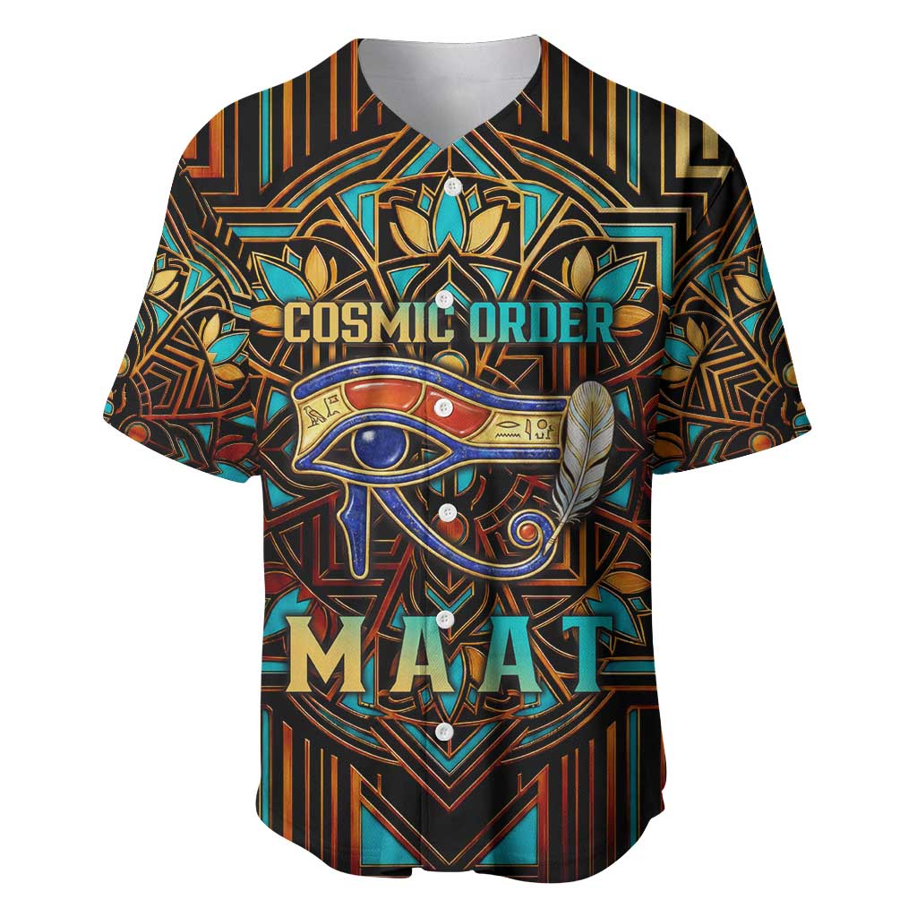 Ma’at Eye of Horus Baseball Jersey Egyptian Feather Celebrating Truth