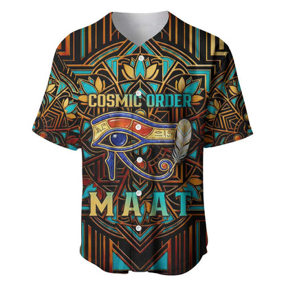 Ma’at Eye of Horus Baseball Jersey Egyptian Feather Celebrating Truth