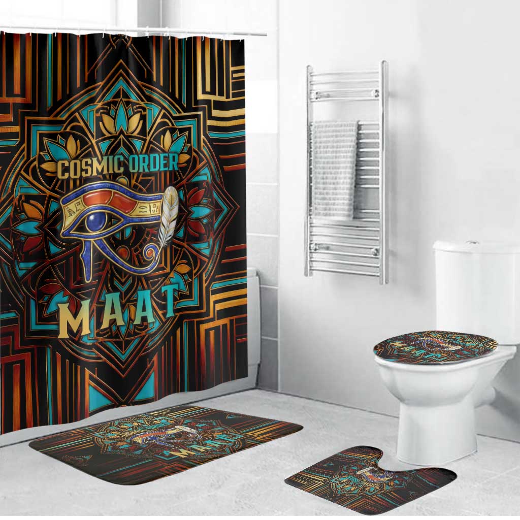 Ma’at Eye of Horus Bathroom Set Egyptian Feather Celebrating Truth