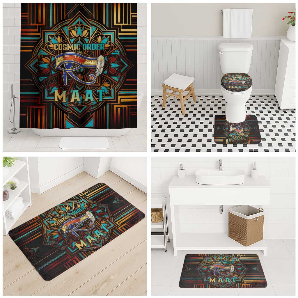 Ma’at Eye of Horus Bathroom Set Egyptian Feather Celebrating Truth