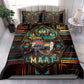 Ma’at Eye of Horus Bedding Set Egyptian Feather Celebrating Truth